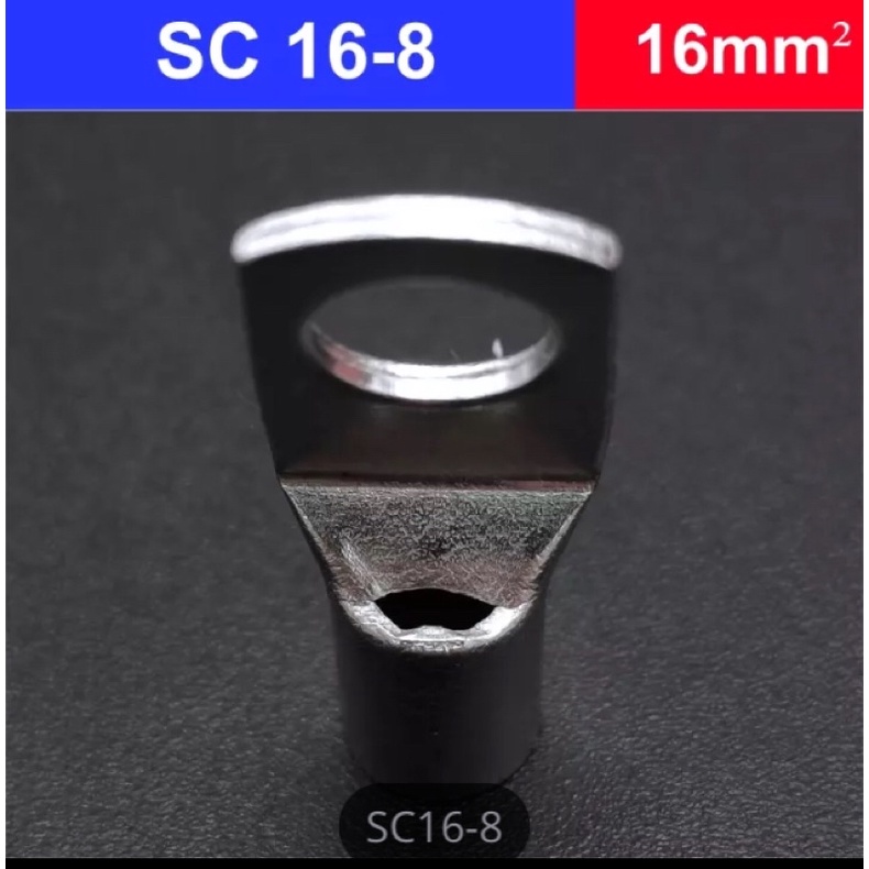 Skun SC16-8 Ring Terminal Lubang Baut Tembaga CABLE Crimp Kawat Konektor