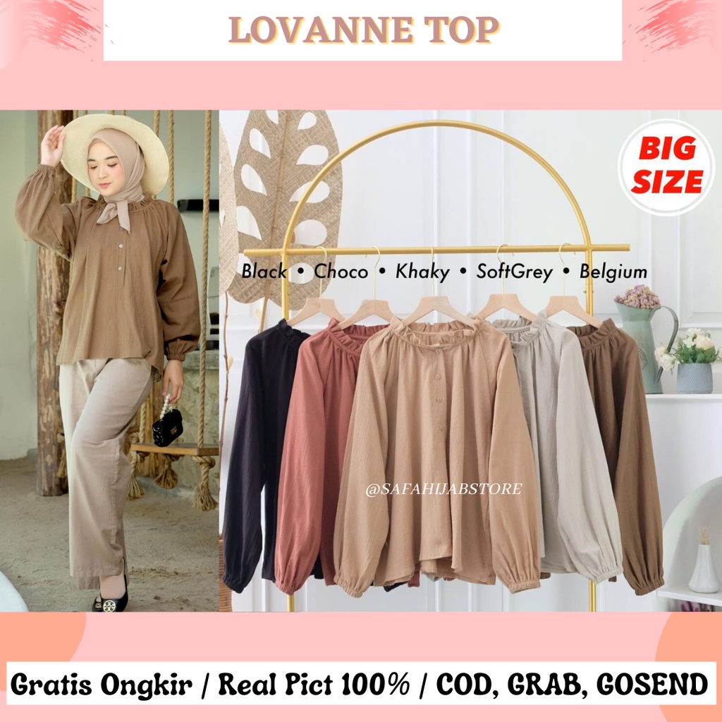 LOVANNE TOP / ATASAN KERJA / BLOUSE / JUMBO