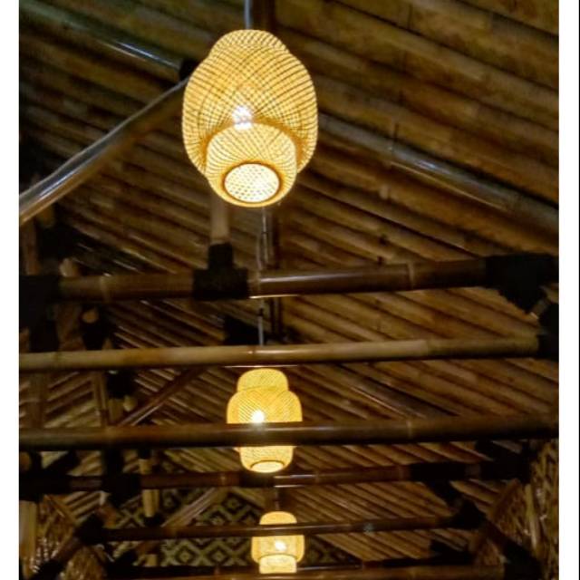 Lampion Bambu Lampu Hias Bambu Lampu Hias Gantung Shopee Indonesia