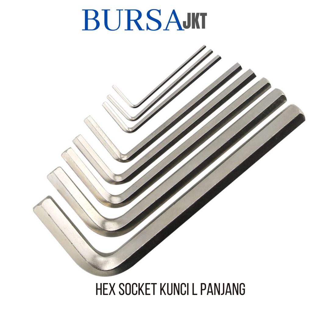 KUNCI HEX KEY L FLAT SET 8 PC 1.5 - 6 MM PENDEK