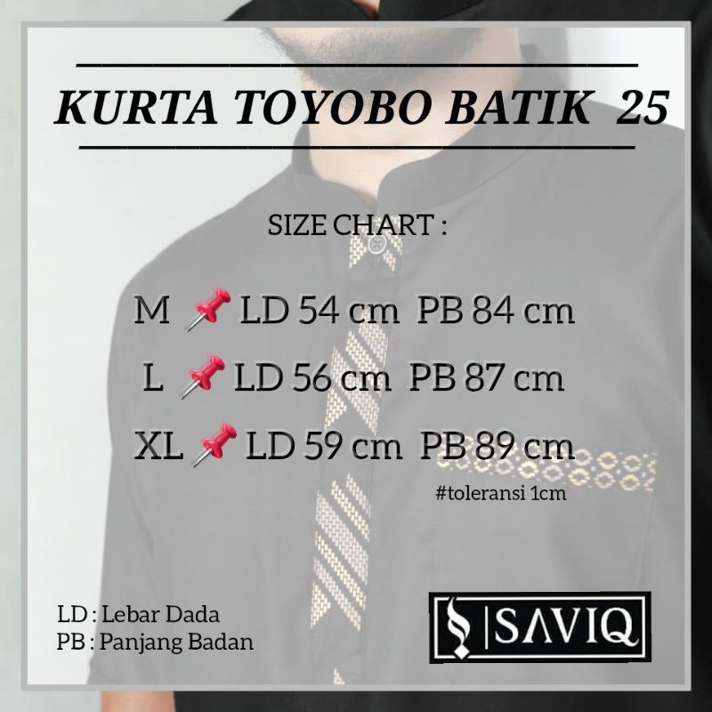 SAVIQ kurta lengan pendek baju muslim toyobo batik  pria koko pakistan warna navy kode KQS 4354