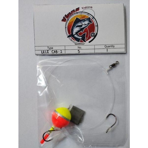 Rakitan Pancing Ikan Lele Rakitan Jadi Siap Pakai Cabang 2 Kail Nomer 5 besar