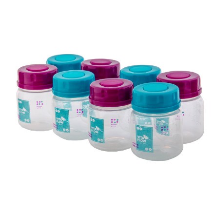 VITAFLOW Botol ASI PP 8 x 60ml Breast milk Storage Bottle Breastmilk Botol ASI Plastik 60ml Nursing Bottle