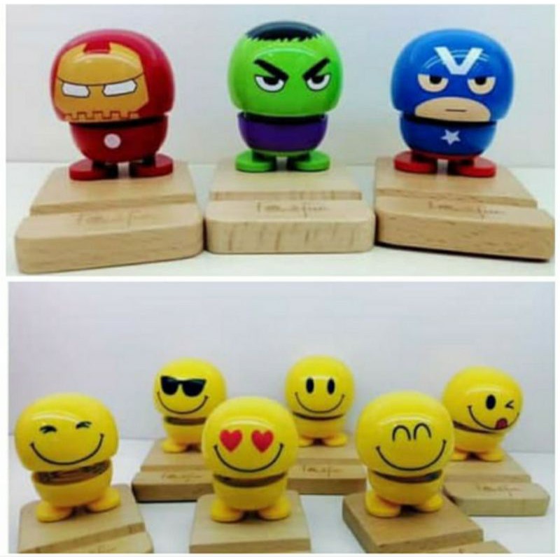 Avengerz Mobile Phone Stand/Emoji Mobile Phone Stand(Kayu)