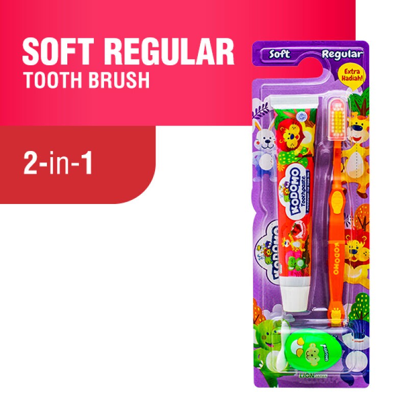 KODOMO Toothbrush + Toothpaste 2in1 Pro Kids 6+ ORIGINAL / Odol Pasta Gigi by AILIN