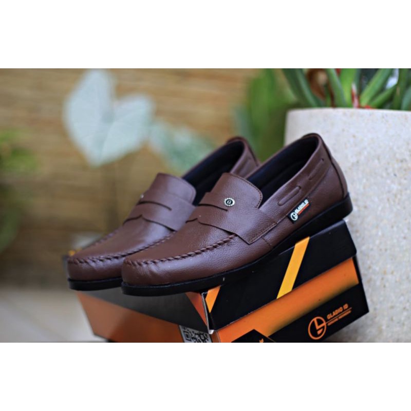 ENOZSTORE - SLIP ON KASUAL PRIA KULIT ASLI ORIGINAL SEPATU SLOP KEREN TRENDY COWO KEKINIAN