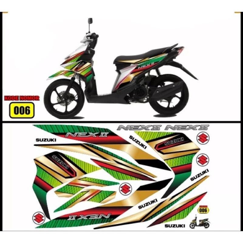 Decal stiker variasi Striping Suzuki Nex 2