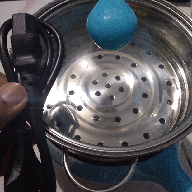 Panci Elektrik 18cm Lapisan Keramik / Electric Fry Pan / Multifunctional Electric Fry Pan, Shenar