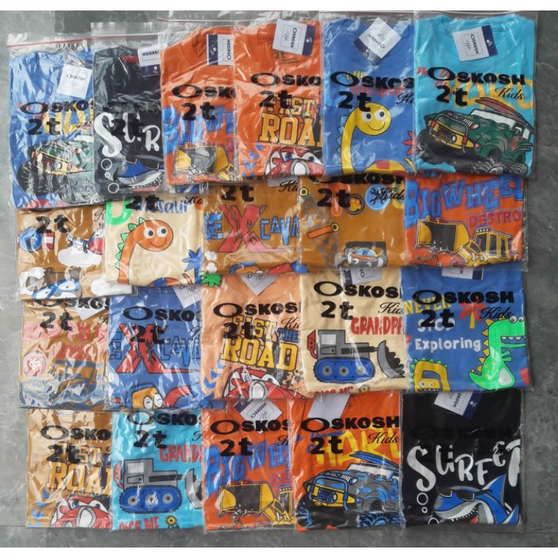 KAOS OSHKOSH 1-6 TAHUNAN/ KAOS ANAK LAKI-LAKI/KAOS ANAK