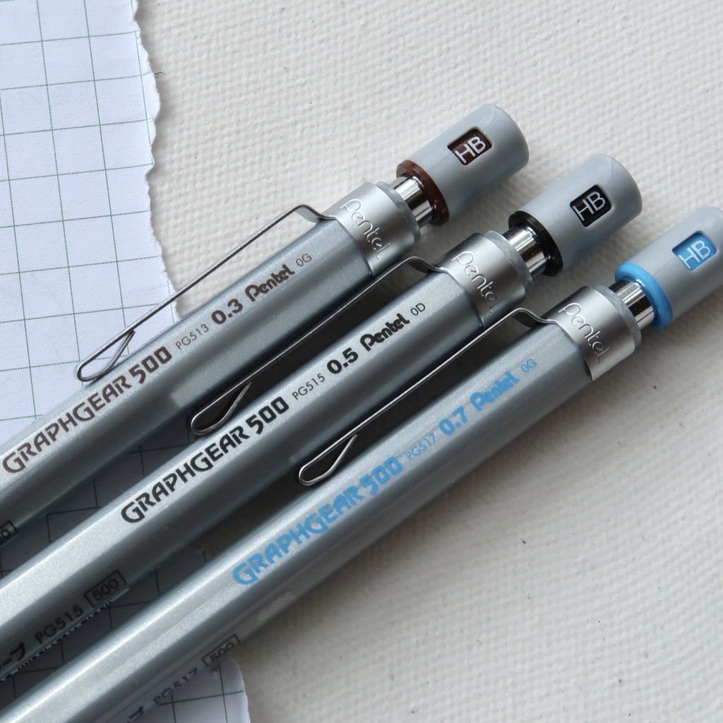 Pentel Graph Gear 500 Mechanical Drafting Pencil (0.3 / 0.5 / 0.7 / 0.9)