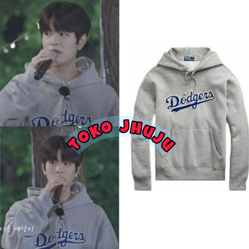 Jajet Hoodie Jumper Stray Kids Seungmin Style Dodgers sablon biru