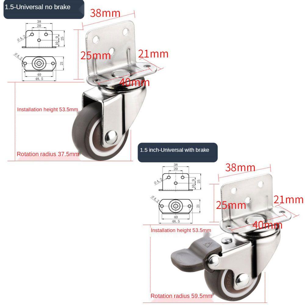 Chookyy Furniture Casters Roda Lemari Untuk Troli Kursi Bergerak Bayi Boks Swivel Caster