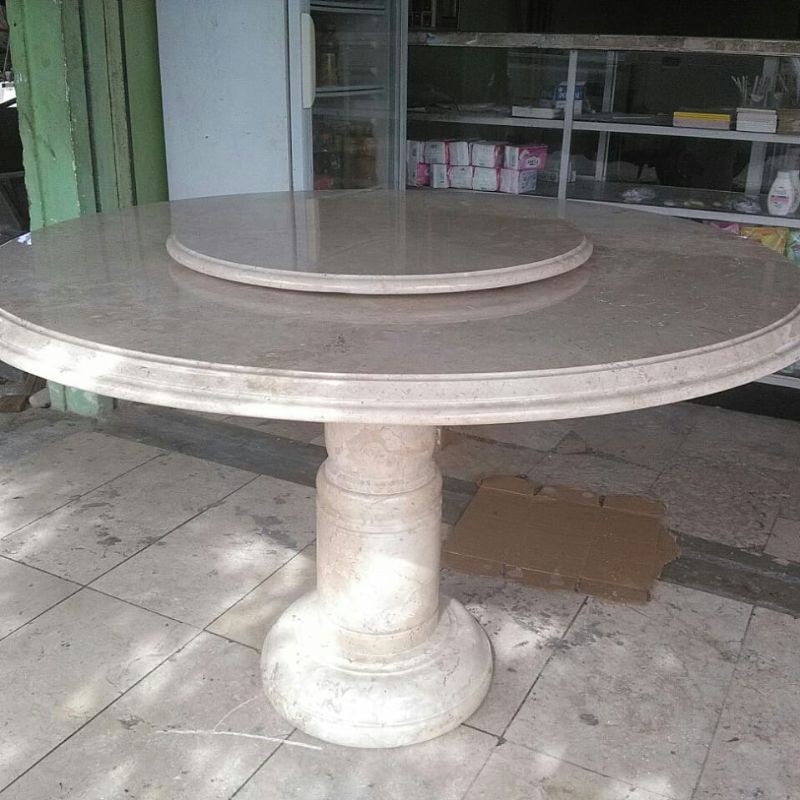 Meja Makan Putar Marmer Tulungagung