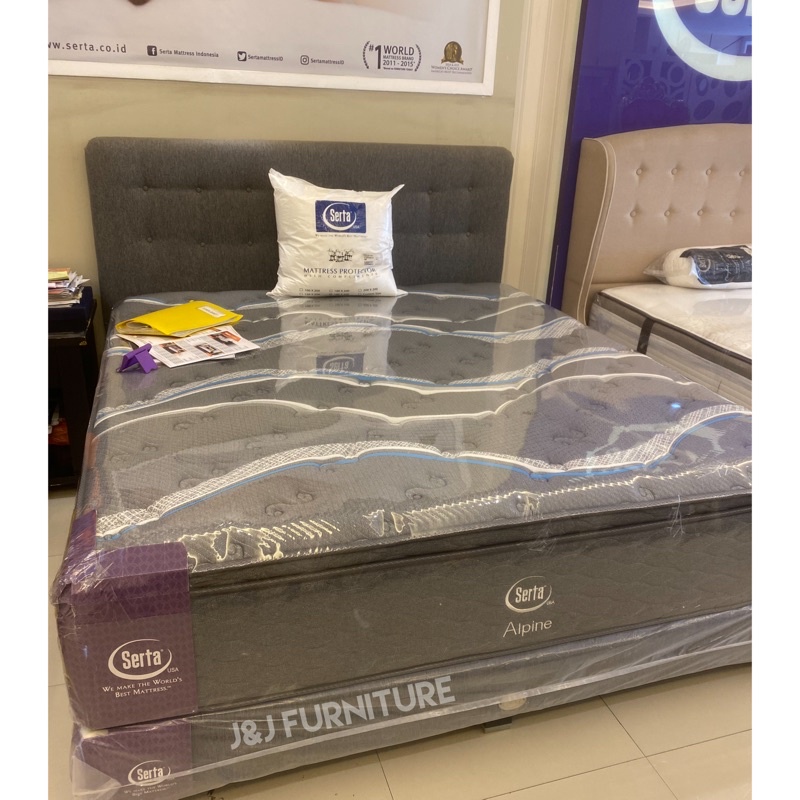 Serta springbed kasur serta alpine empuk latex set