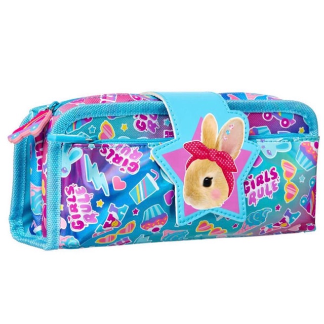 SMIGGLE Pencil Case Blue Rabbit Kotak pencil