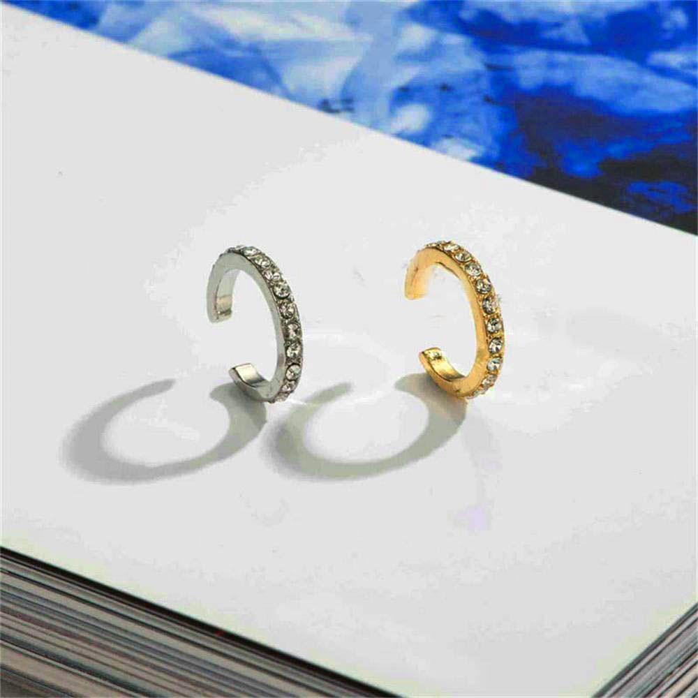 Preva 1PC CZ Cuff Earrings Aksesoris Pesta Klip Telinga Perhiasan Tanpa Tindik Lingkaran Telinga Cuff