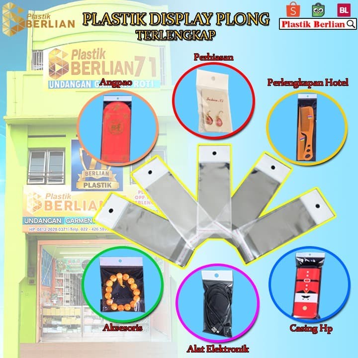 

6 X 23 cm Plastik DISPLAY / STICKER TEBAL (PLONG PL) (100 lbr) (lem)