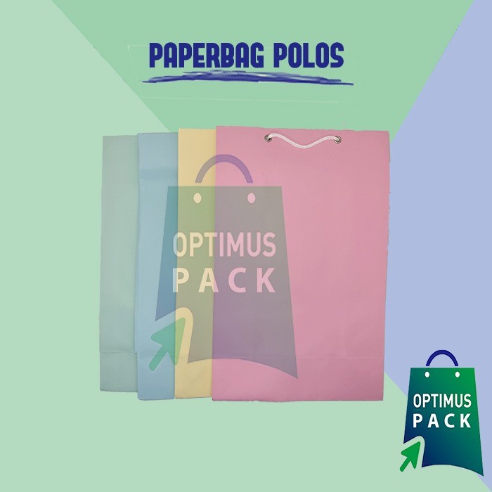 

[RESTOCK] Paperbag/Paper Bag/Kantong /Tas Kertas polos 12pcs dengan warna campur TERMURAH
