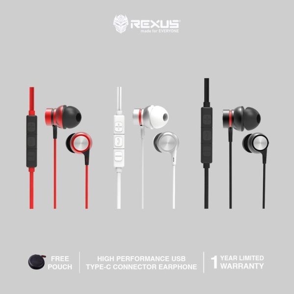 Rexus Earphone EZ3 Type C Connector with Mic
