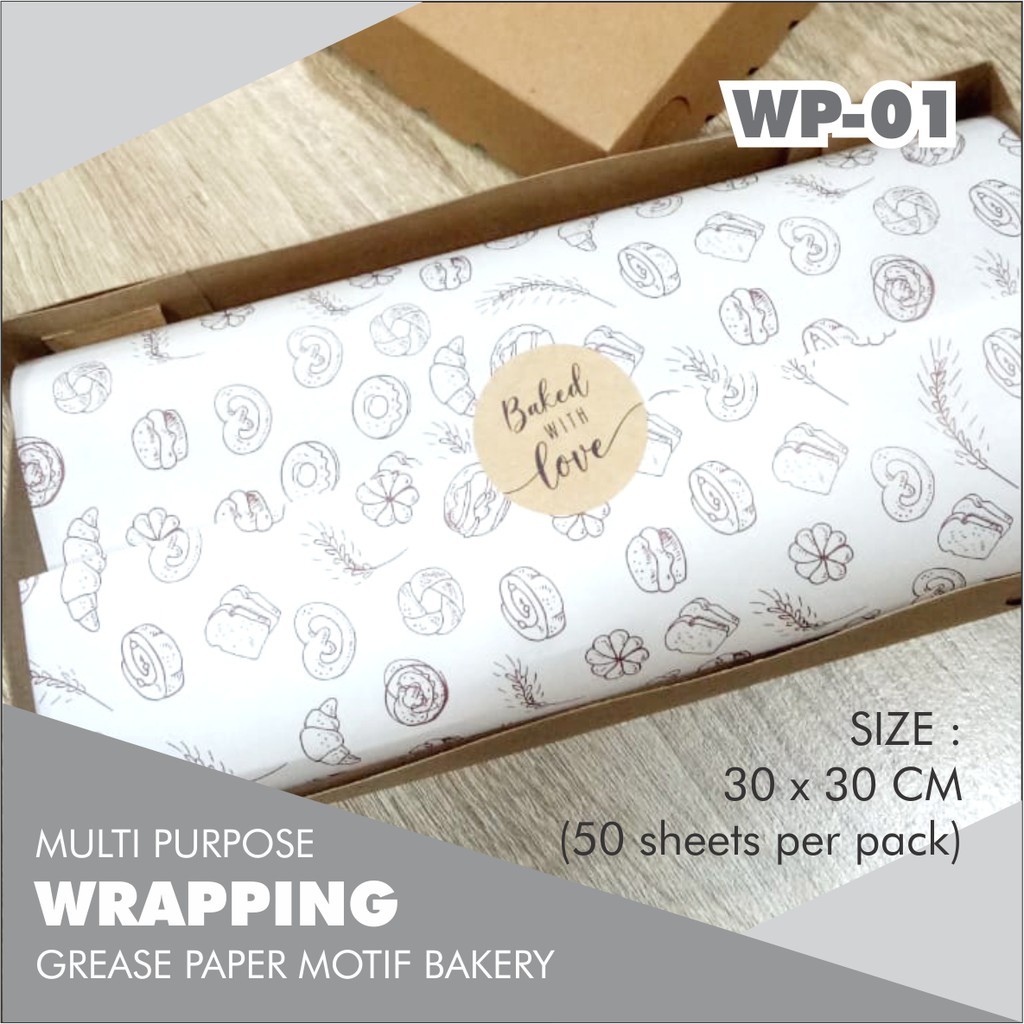 

WRAPPING GREASE PAPER / PEMBUNGKUS KUE