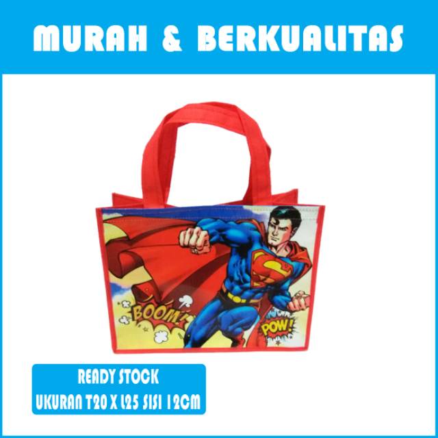 

Tas souvenir ultah superman/goodie bag superman
