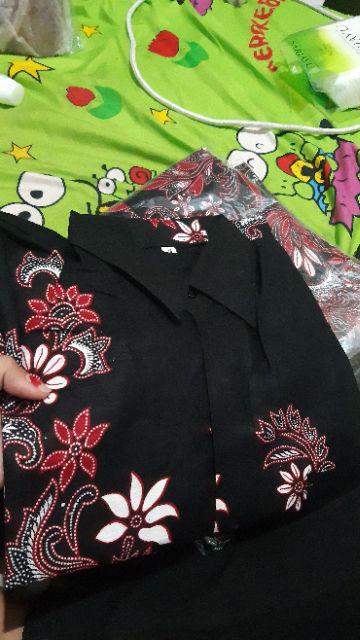 Cahaya Batik Hrb026 Kenongo Kemeja Tosca Pendek Pekalongan Padi M L Xl Sogan Tulis Kemeja Batik