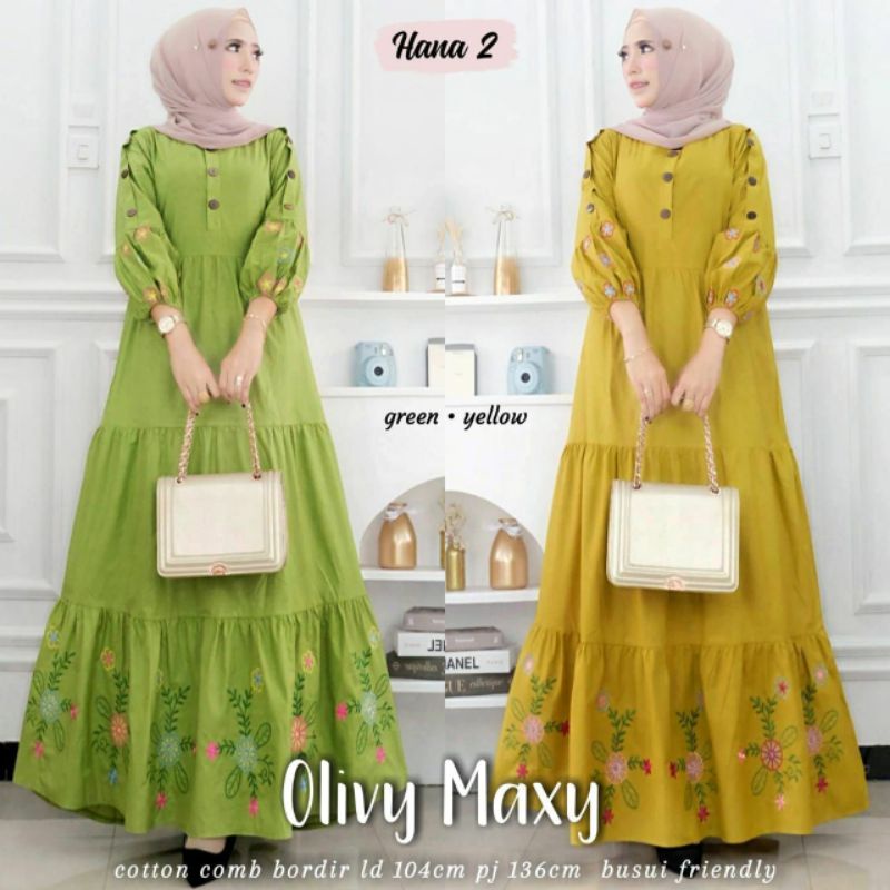 Baju Gamis Mewah Dress Wanita Remaja Import Kondangan Pesta Terbaru 2022 Model Katun Bordir Ori Keki