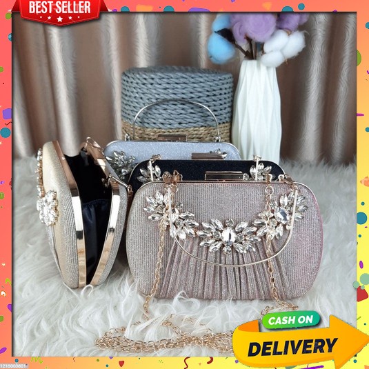 Tas Pesta Terbaru 2022 Dewasa Mewah Elegan Wanita Tas Tenteng Tas Kond Tas Pesta Clutch F9021