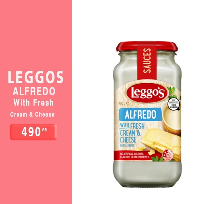 SAUS PASTA ALFREDO FRESH CREAM &amp; CHEESE LEGGOS 490G