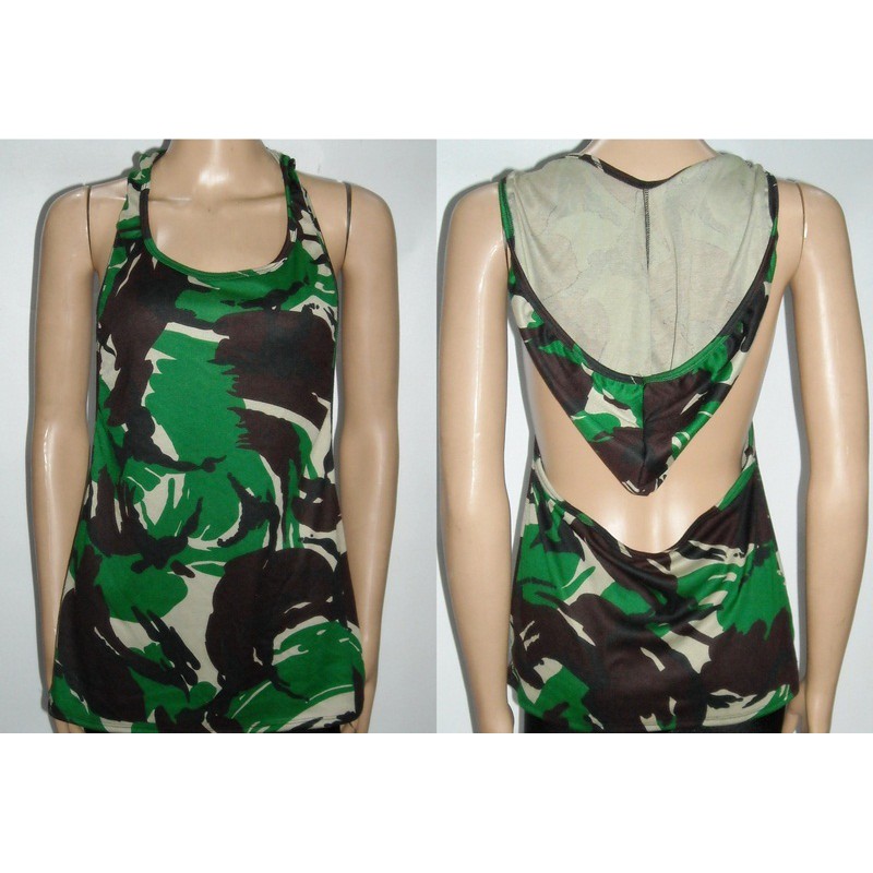 Outer Tanktop Senam Zumba motif Army  ATB78