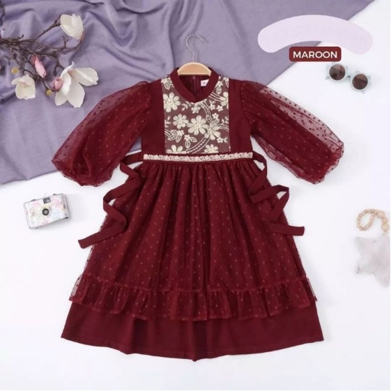 Gamis Anak Usia 4 5 6 Tahun Dress Anak Juwita / Maxi Anak Perempuan Terbaru Kekinian / Gaun Pesta An