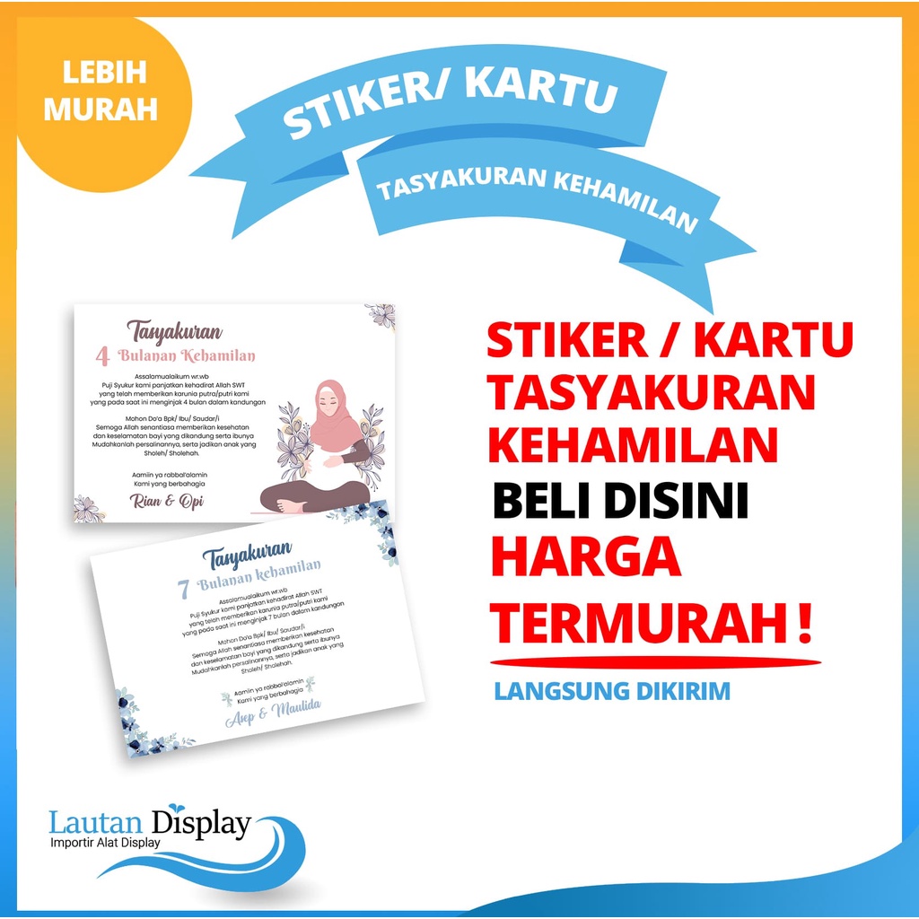 Kartu Tasyakuran Kehamilan 4 & 7 Bulanan Kehamilan