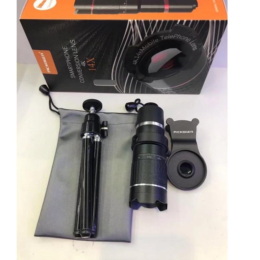 Terlaris.. Lensa Tele 14x zoom Telescopic untuk kamera smartphone HP hape PICKOGEN universal dengan 