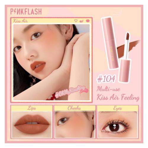 PINKFLASH Matte Liquid Lipstick Waterproof Lip &amp; Cheek Tint Double Use #OhMyKissAiry