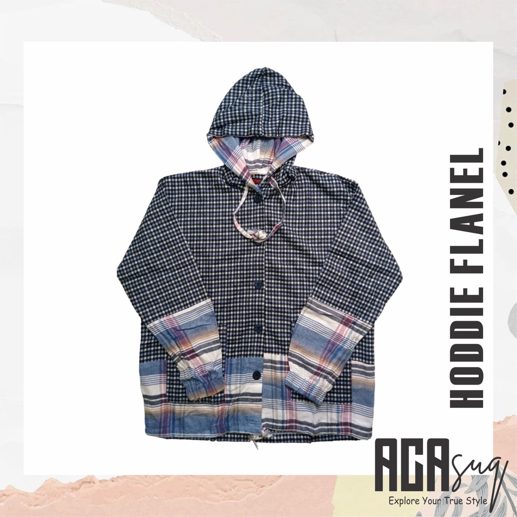 FLANNEL HOODIE ORIGINAL [PREMIUM QUALIY] / HODDIE KOTAK KOTAK PRIA WANITA MURAH