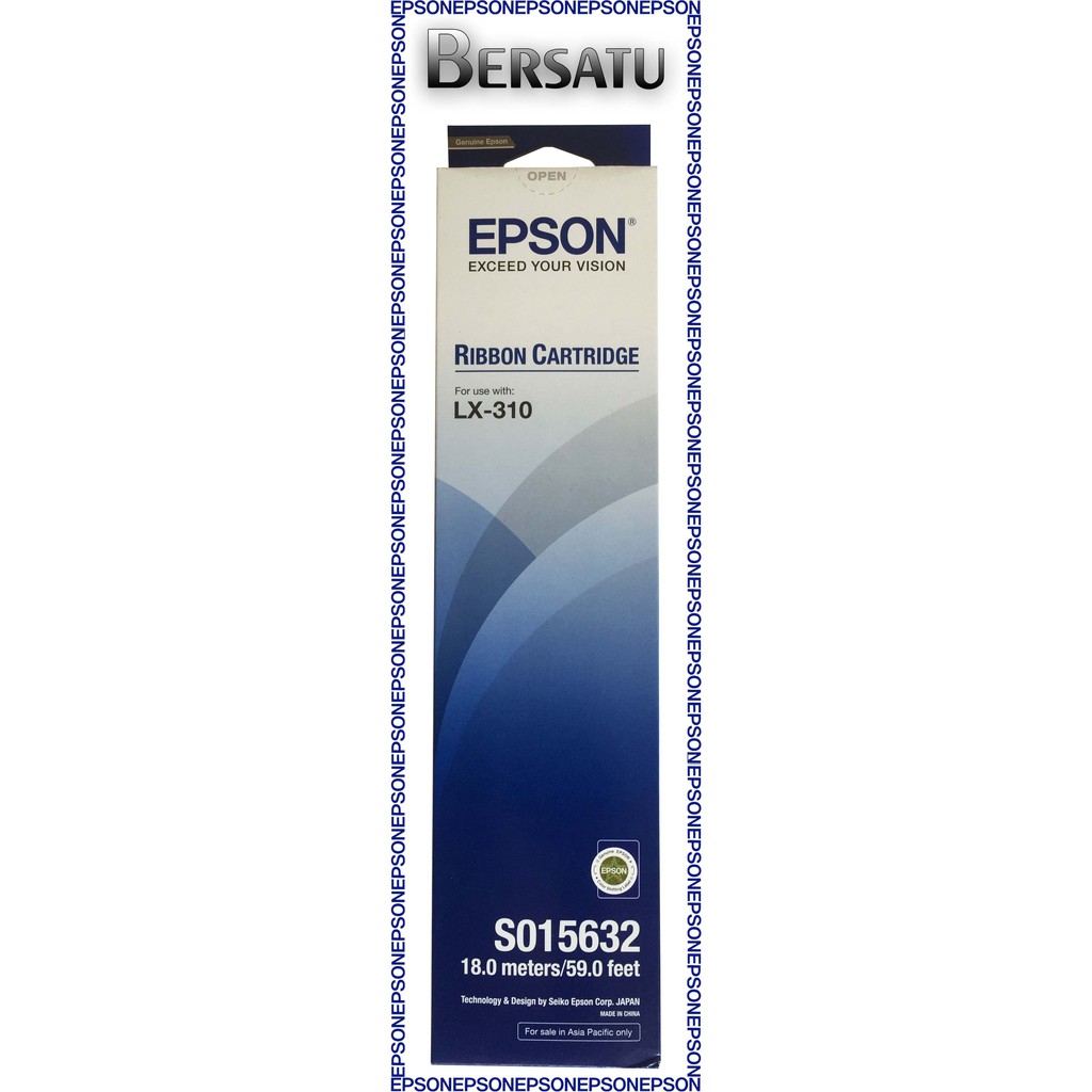 Ribbon/Pita Cartridge LX 310 ∬ Epson15632 Original Kartrid Black/Hitam ♗ L0 SM Q1