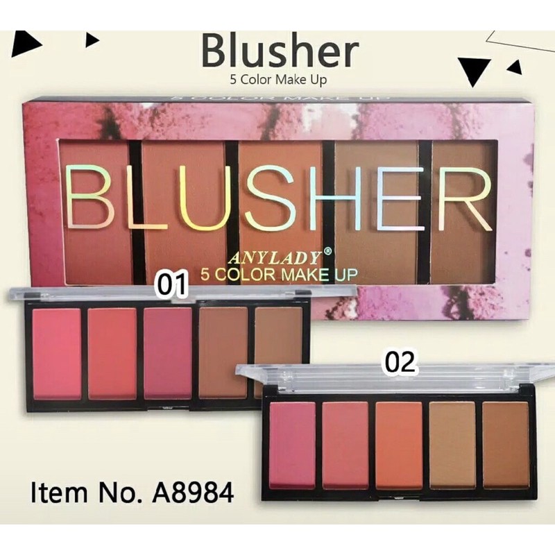BLUSH ON ANYLADY BLUSHER 5 COLOR