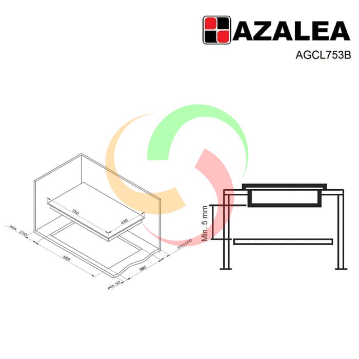 AZALEA Kompor Tanam 3 Tungku AGCL753B