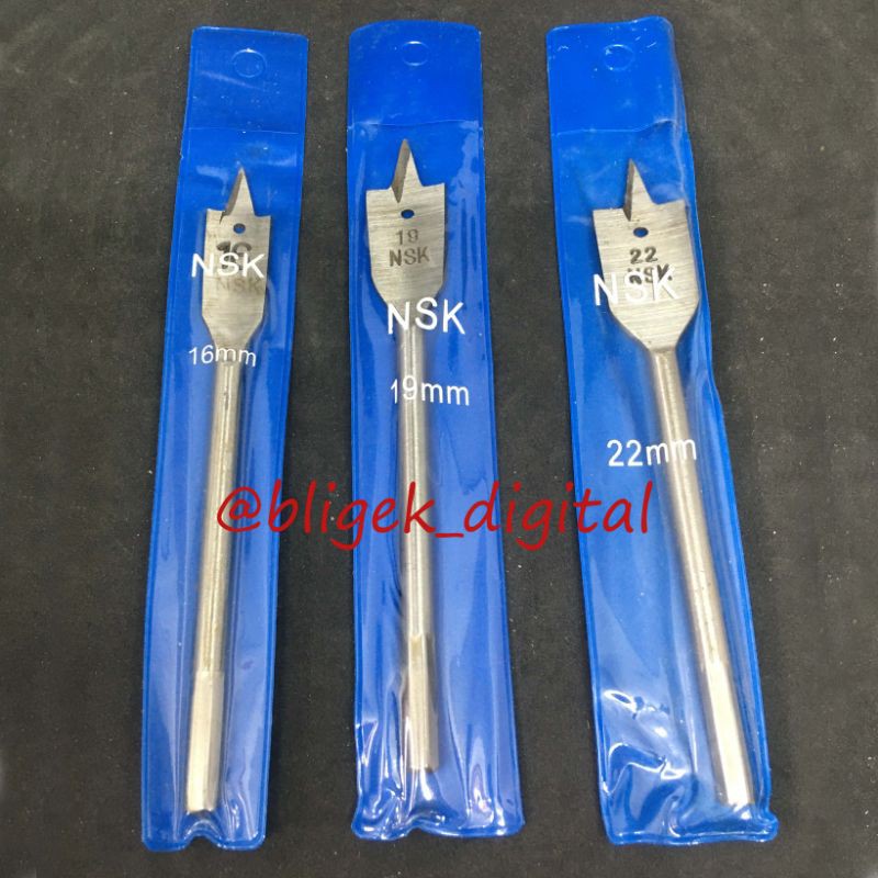 Mata bor kayu kipas NSK 16mm / 19mm / 22mm
