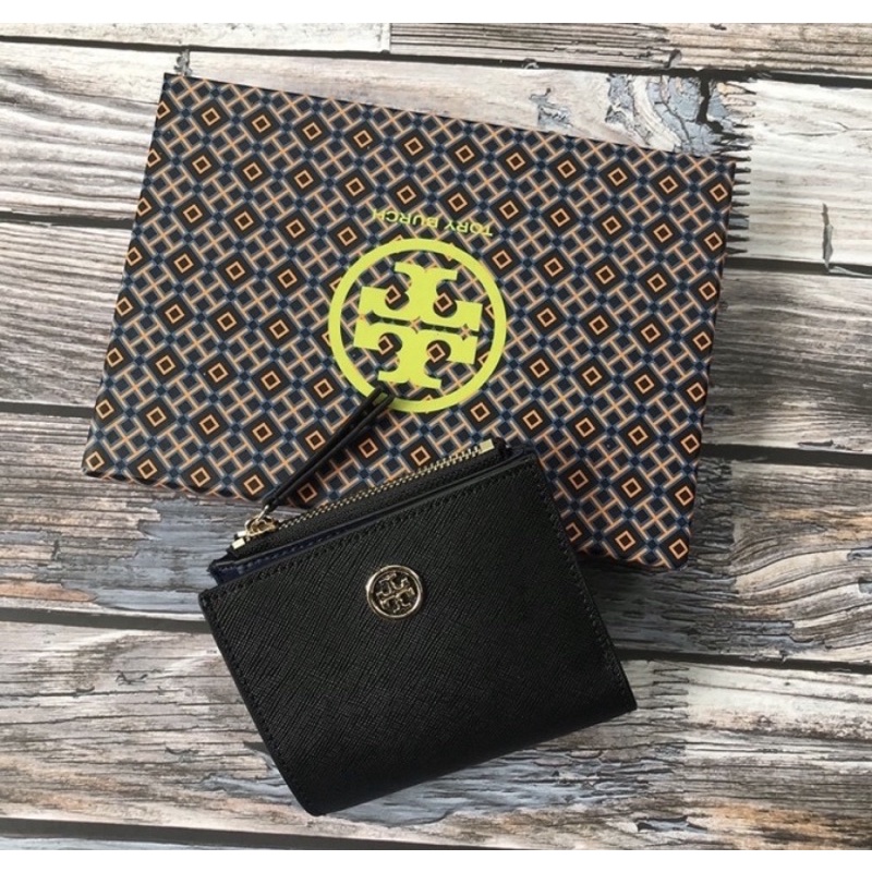 Tory Burch Robinson Mini Wallet Black