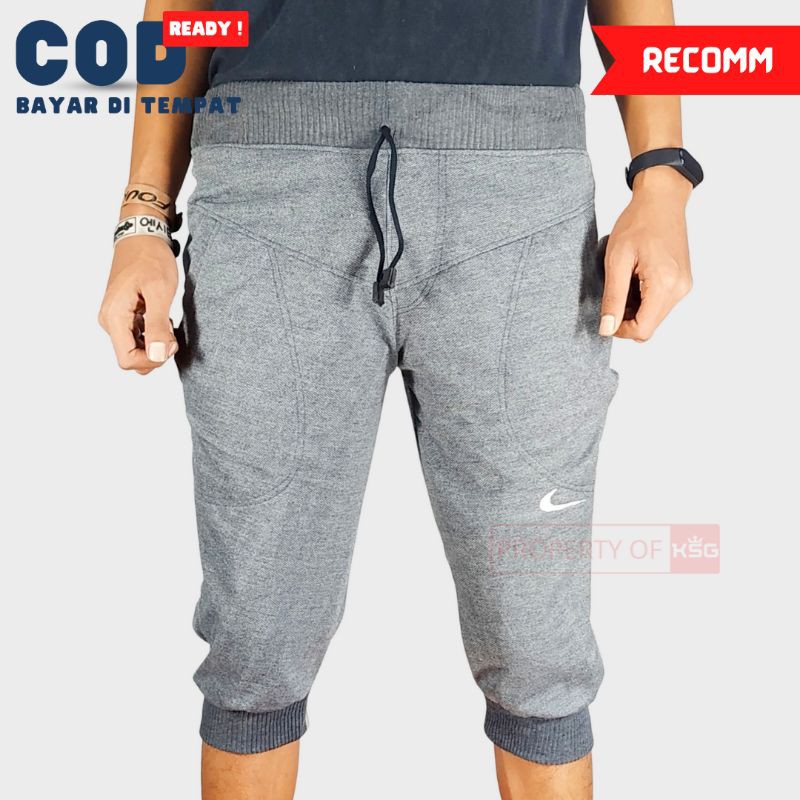 Celana Joger 3/4 Logo Nike Celana Olah Raga Joging Senam Santai dll