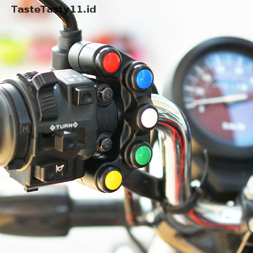 【TasteTasty】 Universal 5 button Array Motorcycle Switches Race Bikes 22mm Handlebar Switches .