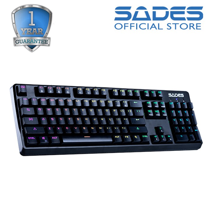 KEYBOARD SADES GAMING MECHANICAL GROZA FULLSIZE OPTICAL SWITCH RGB