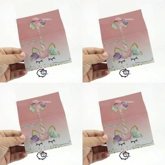 Undangan UNICORN Ulang Tahun Anak