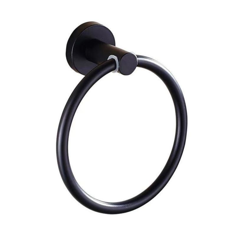 Towl Ring Stainless SUS 304 HITAM gantungan handuk lap wastafel Black