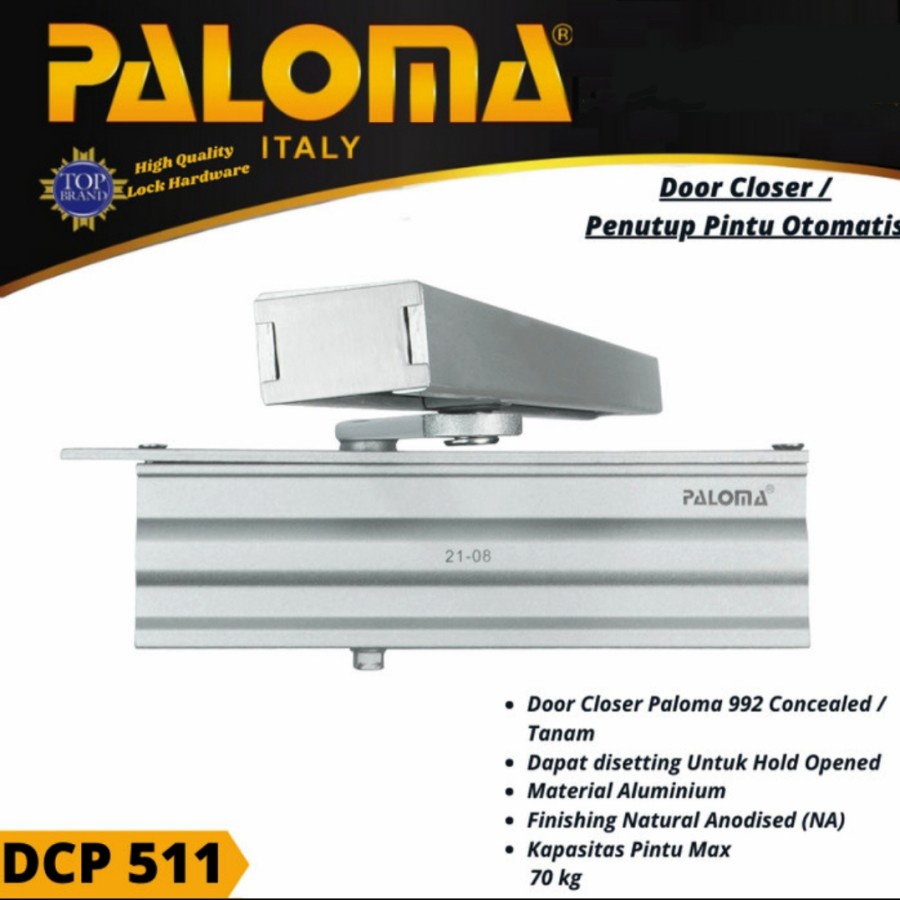 PALOMA DCP 511 Door Closer Penutup Pintu Otomatis Concealed Door Closer Tanam