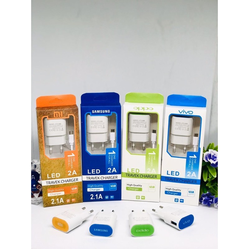 PROMO CHARGER LED 1USB AT888 ALL BRAND 2.1A SUPER QUALITY