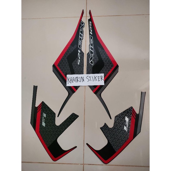 striping stiker Mio m3 2020 2021 hitam ful merah original