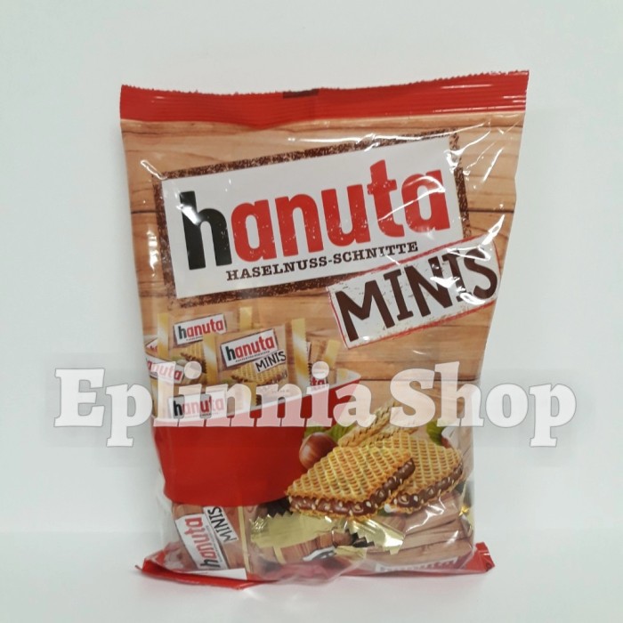 

Wafer Hanuta Minis Haselnusd Schnitte 200 gr Wafer Mini Bentuk Waffle