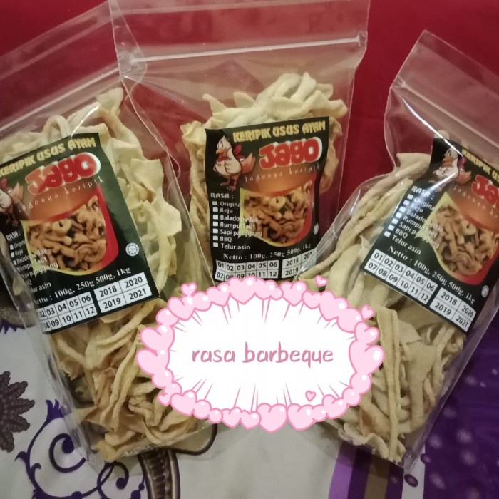 

Keripik usus ayam tanpa tepung rasa BBQ snack keto barbeque ketogenic
